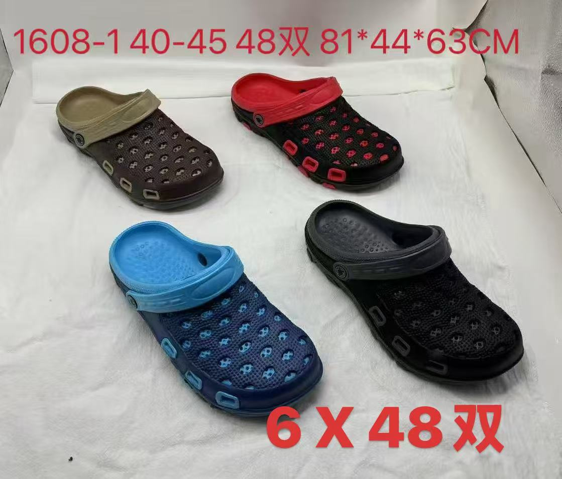 EVABreathable perforated shoes 40-45Mixed color anti-skid beach shoes Outdoor construction site slippers wholesale
